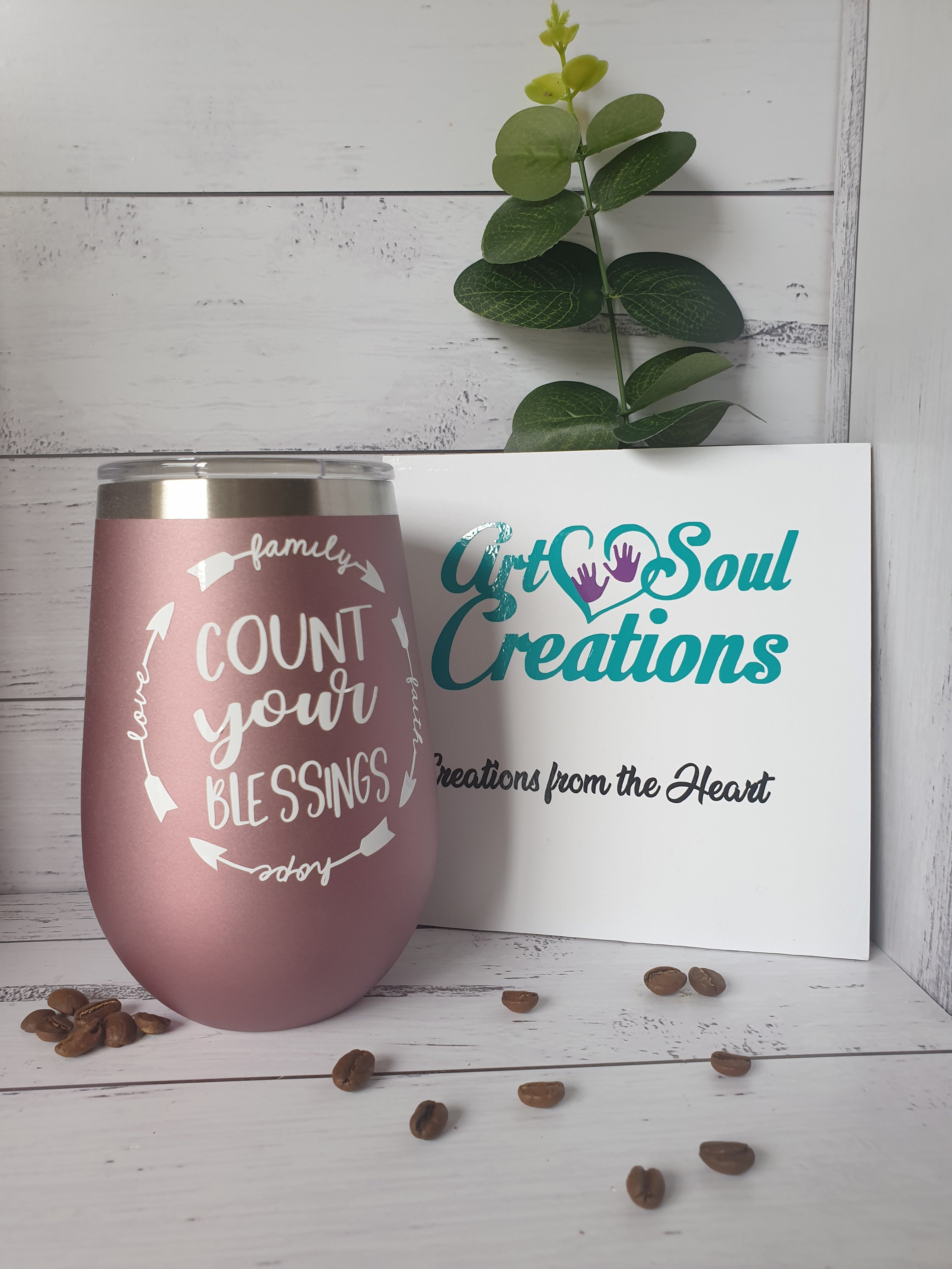 Stainless Steel Travel Mug - Count Your Blessings